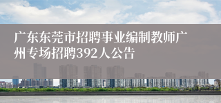 广东东莞市招聘事业编制教师广州专场招聘392人公告