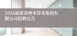 2026福建漳州市漳龙集团有限公司招聘公告