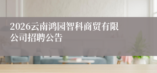 2026云南鸿园智科商贸有限公司招聘公告