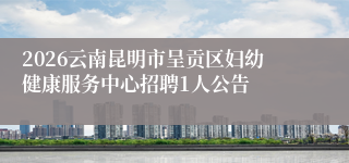 2026云南昆明市呈贡区妇幼健康服务中心招聘1人公告