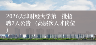 2026天津财经大学第一批招聘7人公告 (高层次人才岗位)