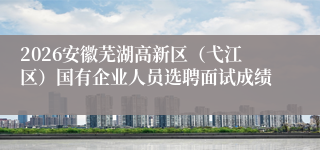 2026安徽芜湖高新区（弋江区）国有企业人员选聘面试成绩
