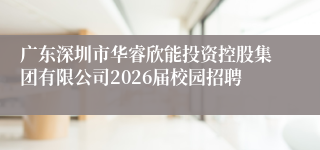 广东深圳市华睿欣能投资控股集团有限公司2026届校园招聘
