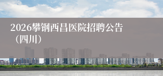 2026攀钢西昌医院招聘公告(四川)