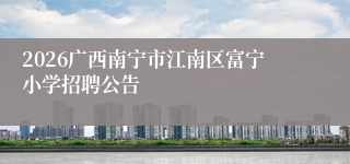 2026广西南宁市江南区富宁小学招聘公告