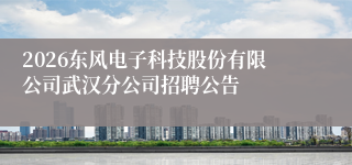 2026东风电子科技股份有限公司武汉分公司招聘公告