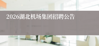 2026湖北机场集团招聘公告