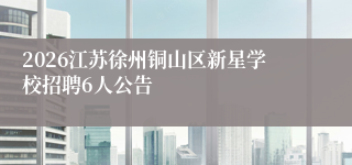 2026江苏徐州铜山区新星学校招聘6人公告