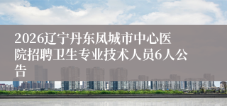 2026辽宁丹东凤城市中心医院招聘卫生专业技术人员6人公告