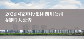 2026国家电投集团四川公司招聘1人公告