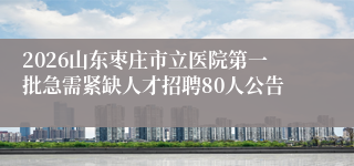 2026山东枣庄市立医院第一批急需紧缺人才招聘80人公告