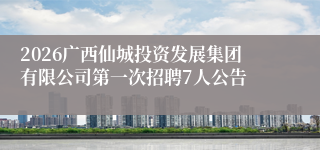 2026广西仙城投资发展集团有限公司第一次招聘7人公告