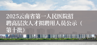 2025云南省第一人民医院招聘高层次人才拟聘用人员公示（第十批）