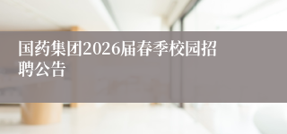 国药集团2026届春季校园招聘公告