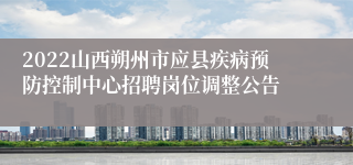 2022山西朔州市应县疾病预防控制中心招聘岗位调整公告