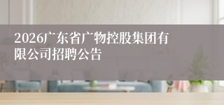 2026广东省广物控股集团有限公司招聘公告