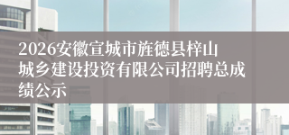 2026安徽宣城市旌德县梓山城乡建设投资有限公司招聘总成绩公示