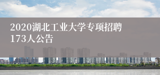 2020湖北工业大学专项招聘173人公告