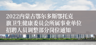 2022内蒙古鄂尔多斯鄂托克旗卫生健康委员会所属事业单位招聘人员调整部分岗位通知