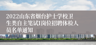 2022山东省烟台护士学校卫生类自主笔试I岗位招聘体检人员名单通知