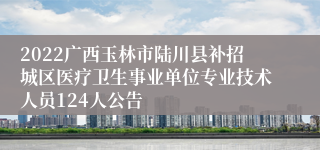 2022广西玉林市陆川县补招城区医疗卫生事业单位专业技术人员124人公告