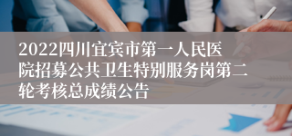 2022四川宜宾市第一人民医院招募公共卫生特别服务岗第二轮考核总成绩公告