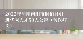 2022年河南南阳市桐柏县引进优秀人才50人公告（含医疗岗）