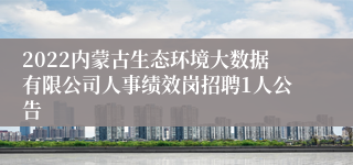 2022内蒙古生态环境大数据有限公司人事绩效岗招聘1人公告