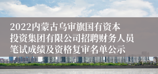 2022内蒙古乌审旗国有资本投资集团有限公司招聘财务人员笔试成绩及资格复审名单公示