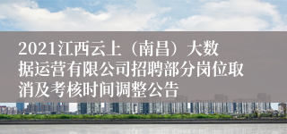 2021江西云上（南昌）大数据运营有限公司招聘部分岗位取消及考核时间调整公告