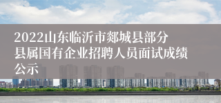 2022山东临沂市郯城县部分县属国有企业招聘人员面试成绩公示