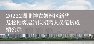 20222湖北神农架林区新华及松柏客运站拟招聘人员笔试成绩公示