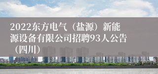 2022东方电气（盐源）新能源设备有限公司招聘93人公告（四川）