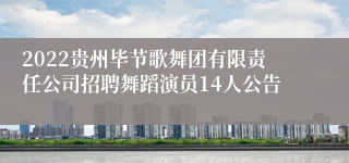 2022贵州毕节歌舞团有限责任公司招聘舞蹈演员14人公告