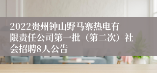 2022贵州钟山野马寨热电有限责任公司第一批（第二次）社会招聘8人公告