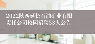 2022陕西延长石油矿业有限责任公司校园招聘53人公告