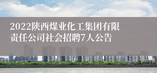 2022陕西煤业化工集团有限责任公司社会招聘7人公告