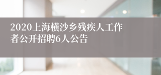 2020上海横沙乡残疾人工作者公开招聘6人公告