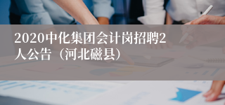 2020中化集团会计岗招聘2人公告（河北磁县）