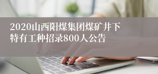 2020山西阳煤集团煤矿井下特有工种招录800人公告