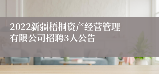 2022新疆梧桐资产经营管理有限公司招聘3人公告