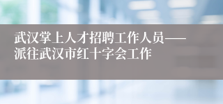 武汉掌上人才招聘工作人员——派往武汉市红十字会工作