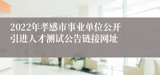 2022年孝感市事业单位公开引进人才测试公告链接网址