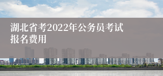 湖北省考2022年公务员考试报名费用