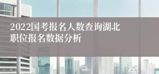 2022国考报名人数查询湖北职位报名数据分析
